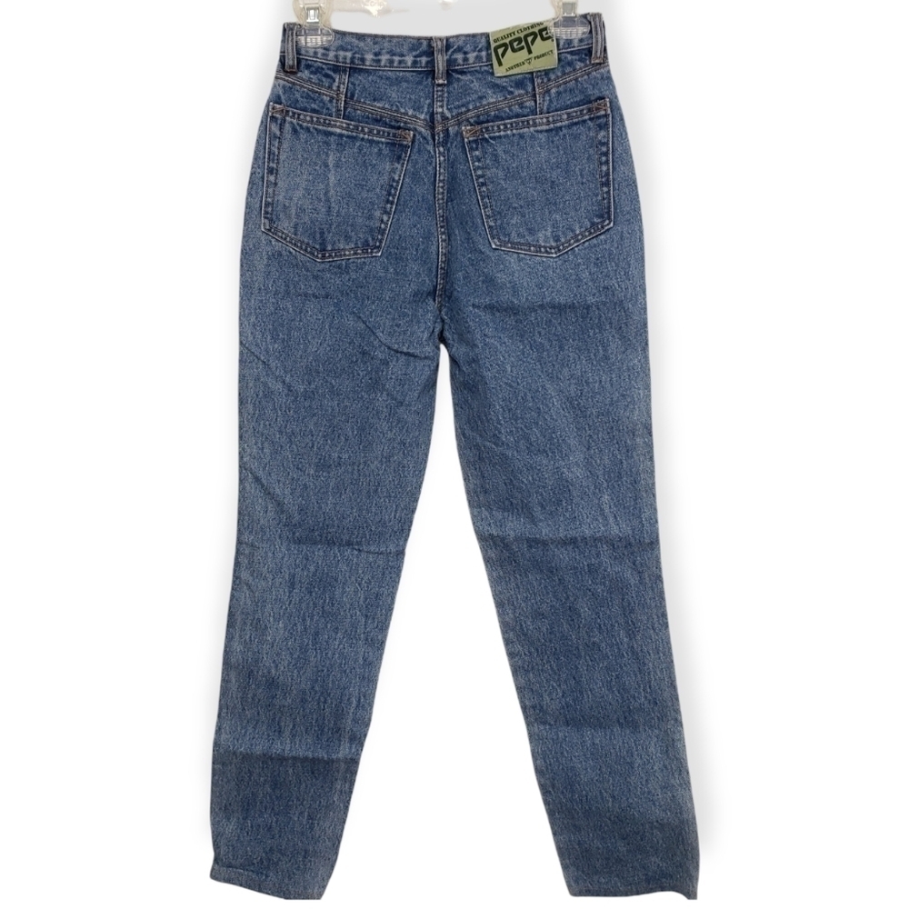 Vintage Rare Pepe Jeans London High Waist Straight Leg Embellished Jeans 26 EUC - Picture 3 of 15